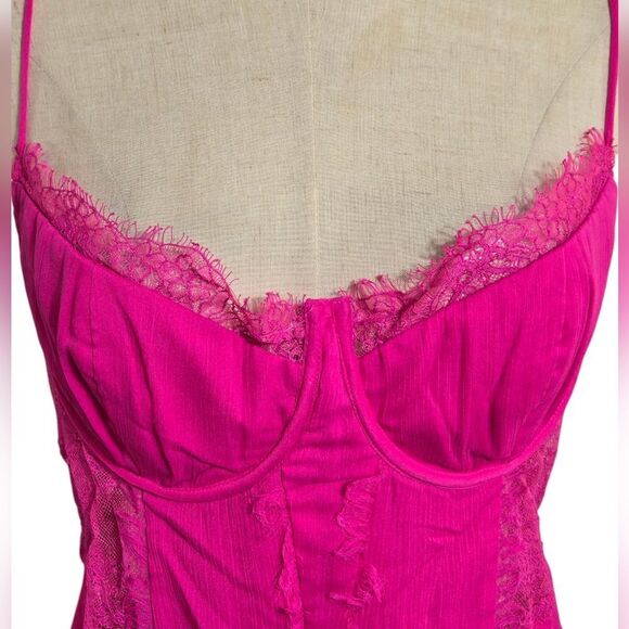 ASOS Design Pink With Corset Mini Dress NWT - Picture 3 of 8